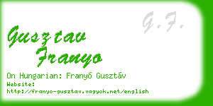 gusztav franyo business card
